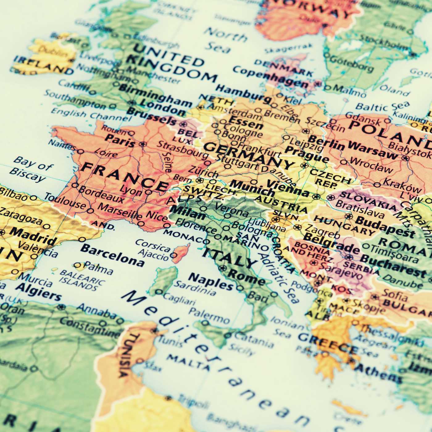 Europa Karte - Welche Länder werden durch unsere Blitzerwarner abgedeckt